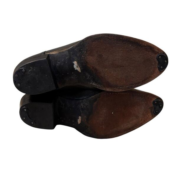 Nocona 43511 Gray Leather Cowboy Boots Men's 10.5 D Vintage Western USA Made - Picture 7 of 11